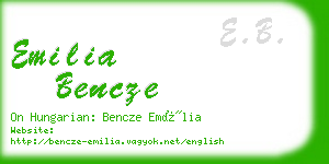 emilia bencze business card